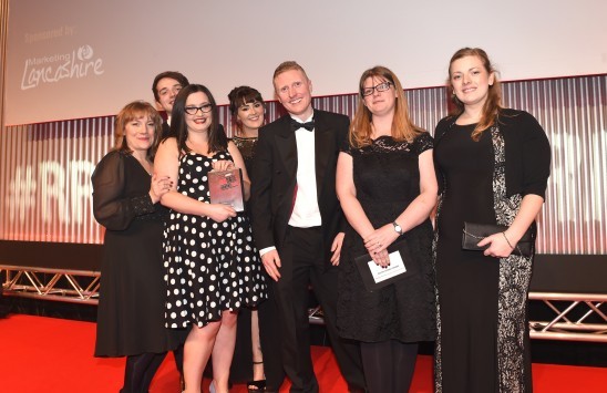 Marketing Lancashire Present a trophy at  #RRA17